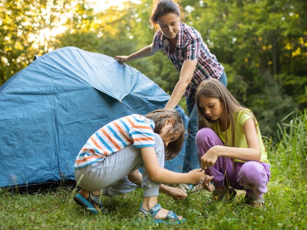 fotos familiares en camping